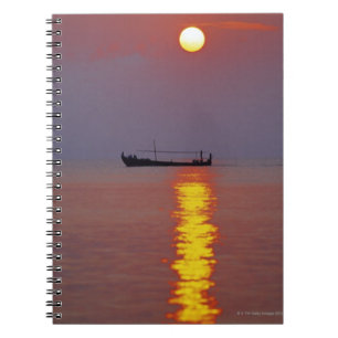 Caderno Espiral Por do sol e mar 2