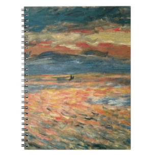 Caderno Espiral Pôr do sol no mar de Pierre Renoir, Arte Fino Anti