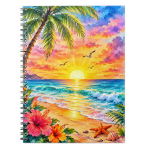 Pôr do sol no Paraíso Tropical Arte de Praia em Aq
