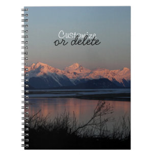 Caderno Espiral Por do sol pacífico; Customizável