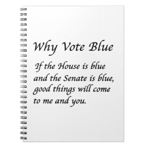 Caderno Espiral Por que votar azul no notebook de 2022