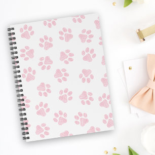 Caderno Espiral Porcas, Patas-Cachorros, Patas-Rosa-Bebês