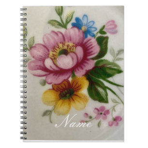 Caderno Espiral Porcelain Inspirou Floral