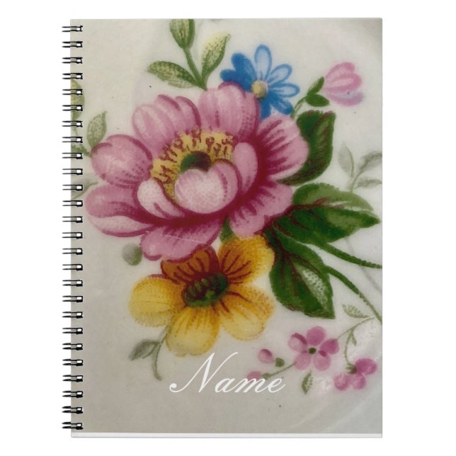 Caderno Espiral Porcelain Inspirou Floral (Frente)