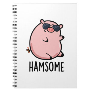 Caderno Espiral Porco Engraçado Pun Hamsome