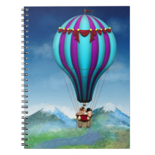 Caderno Espiral Porco Voador - Balão - Para cima e longe