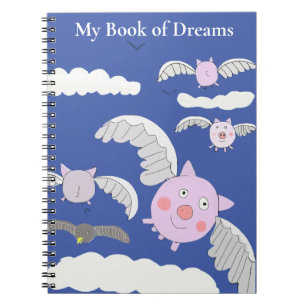 Caderno Espiral Porcos Voadores Divertidos e Corvo Perplexo