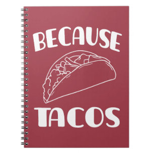 Caderno Espiral Porque Tacos