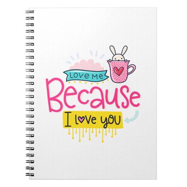 Caderno Espiral Porque Te Amo (Frente)