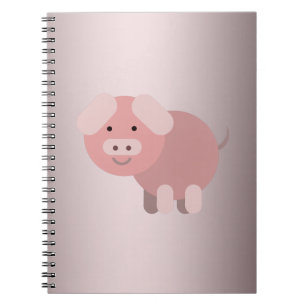 Caderno Espiral Porquinho fofinho personalizado