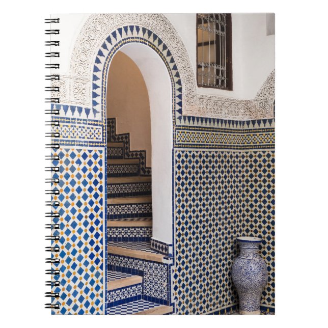 Caderno Espiral Porta com azulejos marroquinos (Frente)