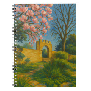 Caderno Espiral Porta do Flor - Pintura de Jardim Encantada