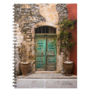 Caderno Espiral Porta Turquesa em Rethymno, Grécia