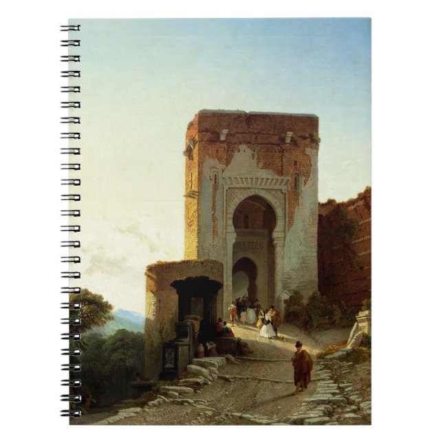 Caderno Espiral Porte de Justiça, Alhambra, Granada (óleo em (Frente)