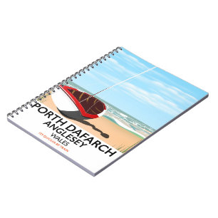 Caderno Espiral Porth Dafarch, Anglesey viagens vintage