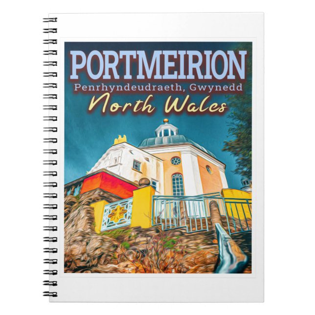 CADERNO ESPIRAL PORTMEIRION - PENRHYNDEUDRAETH GWYNEDD NORTH WALES (Frente)