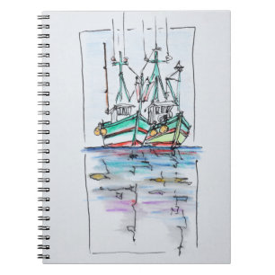 Caderno Espiral Porto Concarneau Bretanha, França