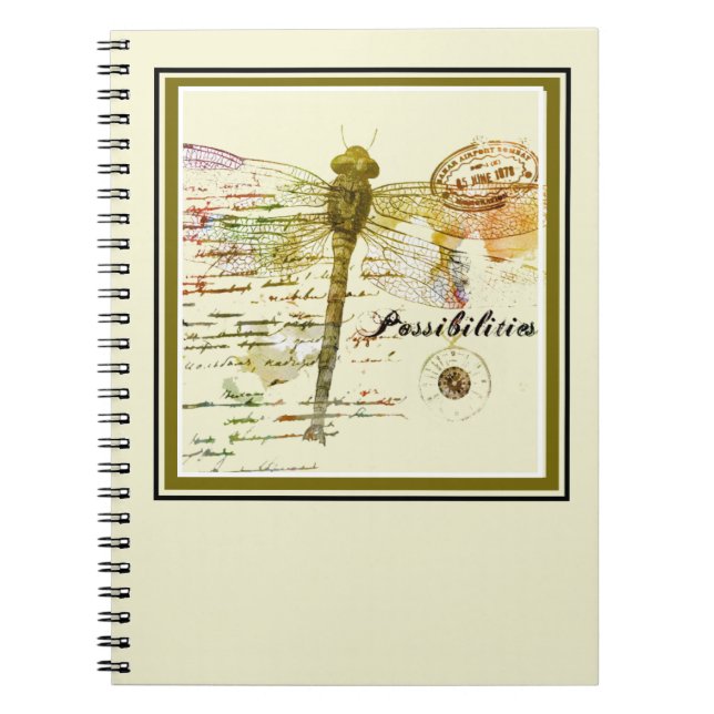 Caderno Espiral Possibilidades libélula (Frente)