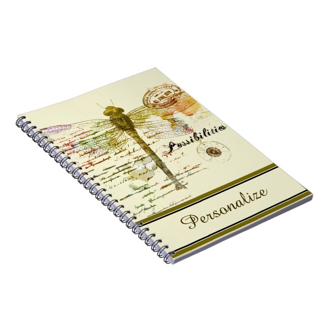Caderno Espiral Possibilidades Personalizadas libélula (Lado Direito)
