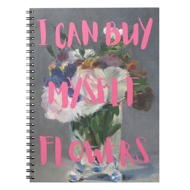 Caderno Espiral Posso Comprar-Me O Notebook De Flores (Frente)