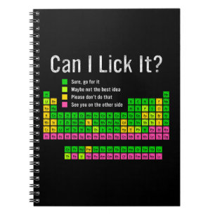 Caderno Espiral Posso Lamber a Tabela Periódica Professor Aluno Cr