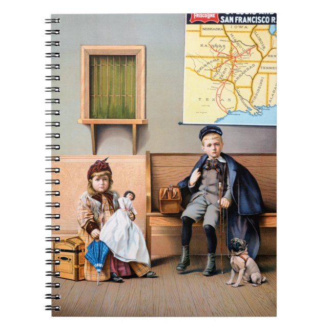 CADERNO ESPIRAL POSTER DA ESTRADA DE FERRO, 1898 (Frente)