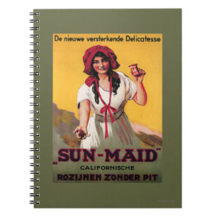 Caderno Espiral Poster da passa de Califórnia da Sun-Empregada