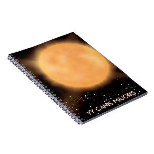 Caderno Espiral Pôster de arte espacial do Sol VY Canis Majoris.