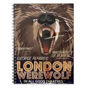 Caderno Espiral Poster de Filme Vintage em Londres