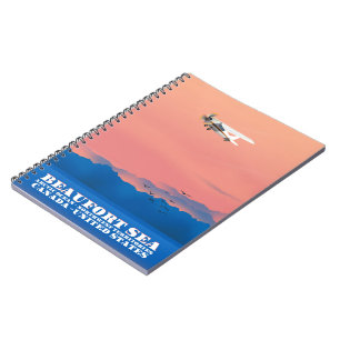 Caderno Espiral Poster de viagens Beaufort Sea Canadá EUA