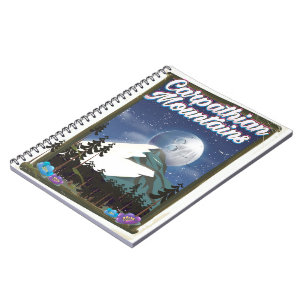 Caderno Espiral Poster de viagens das Montanhas Cárpticas