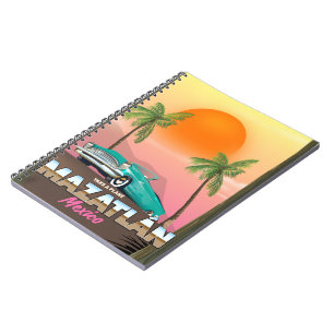 Caderno Espiral Poster de viagens de Mazatlán México