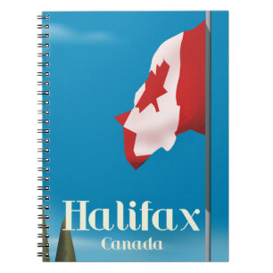 Caderno Espiral Poster de viagens Halifax Canadá