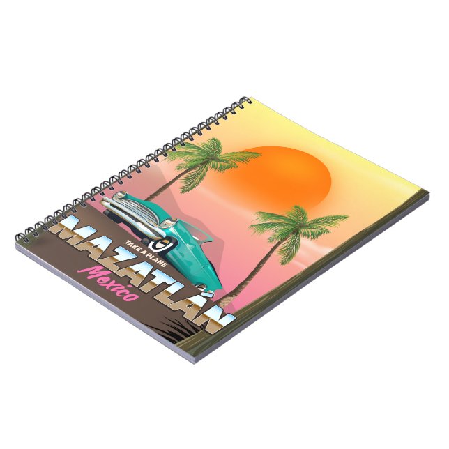 Caderno Espiral Poster de viagens Mazatlán México (Left Side)