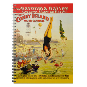 Caderno Espiral Poster do secundário de Coney Island