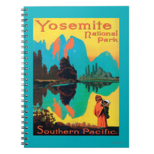 Caderno Espiral Poster do turista - parque nacional de Yosemite,