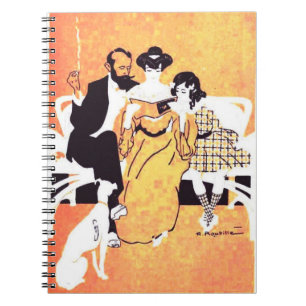 Caderno Espiral Poster francês Vintage