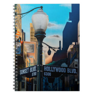 Caderno Espiral Poster Hollywood Blvd.