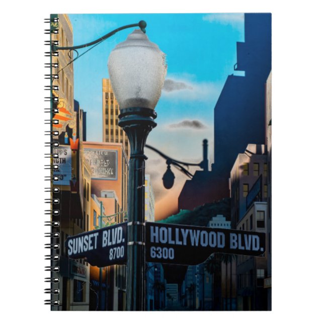 Caderno Espiral Poster Hollywood Blvd. (Frente)