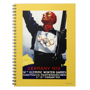 Caderno Espiral Poster olímpico da propaganda de 1936 jogos do