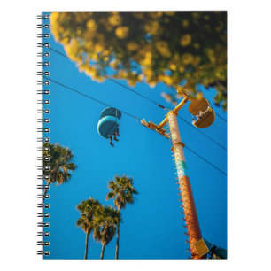 Caderno Espiral Posto de metal amarelo