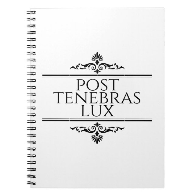 Caderno Espiral Posto Tenebras Lux (Frente)
