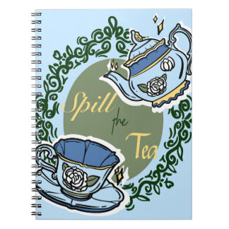 Caderno Espiral Pote azul