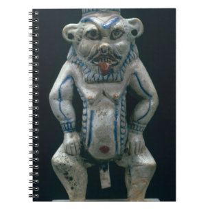 Caderno Espiral Pote de Kohl sob a forma do deus Bes, reino novo,