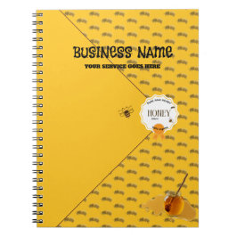 Caderno Espiral Pote de Mel Abelha Mel Colmeia Apiário