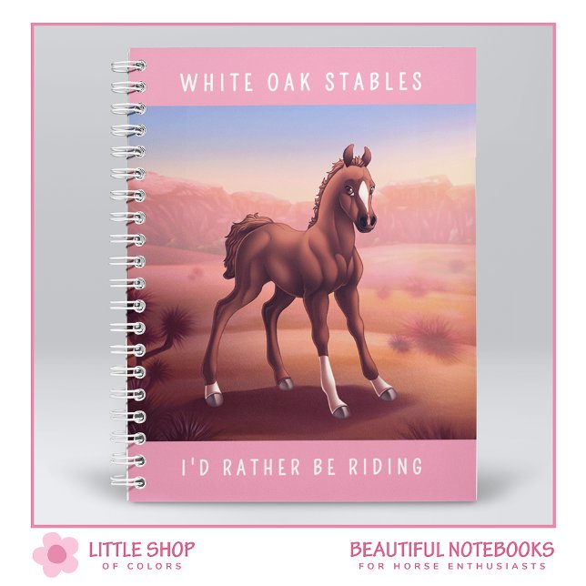 Caderno Espiral Potro Castanho Personalizável (Criador carregado)