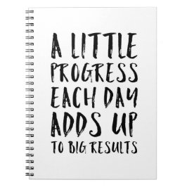 Caderno Espiral Poucas citações inspiradores do progresso