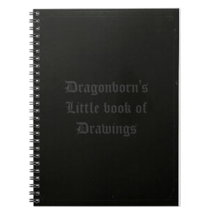 Caderno Espiral Pouco livro de Dragonborn dos desenhos