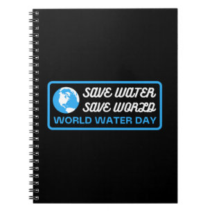 Caderno Espiral Poupe água Salve Terra Dia Mundial da Água