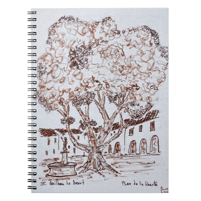 Caderno Espiral Praça da Liberdade, Saint-Guilhem-le-Desert (Frente)